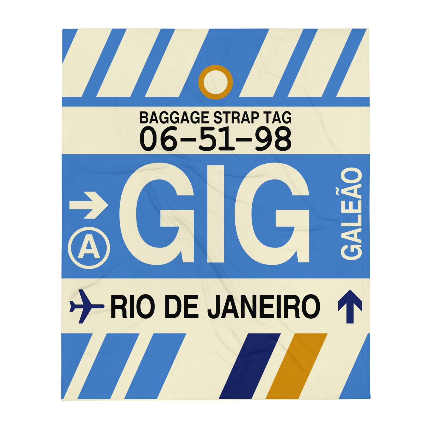 Travel Gift Throw Blanket • GIG Rio de Janeiro Souvenir • YHM Designs - Image 01
