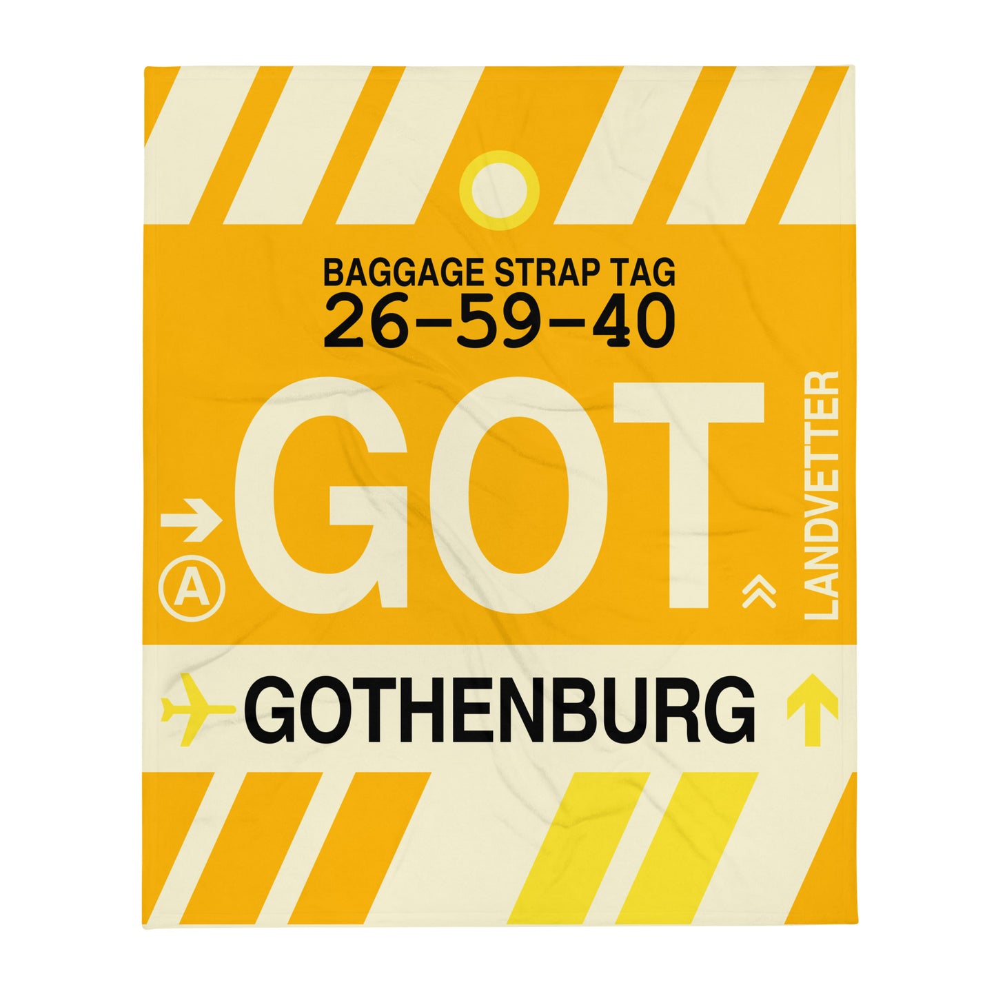 Travel Gift Throw Blanket • GOT Gothenburg Souvenir • YHM Designs - Image 01