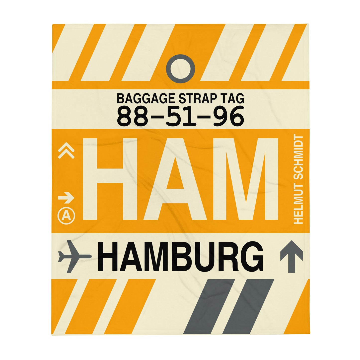 Travel Gift Throw Blanket • HAM Hamburg Souvenir • YHM Designs - Image 01