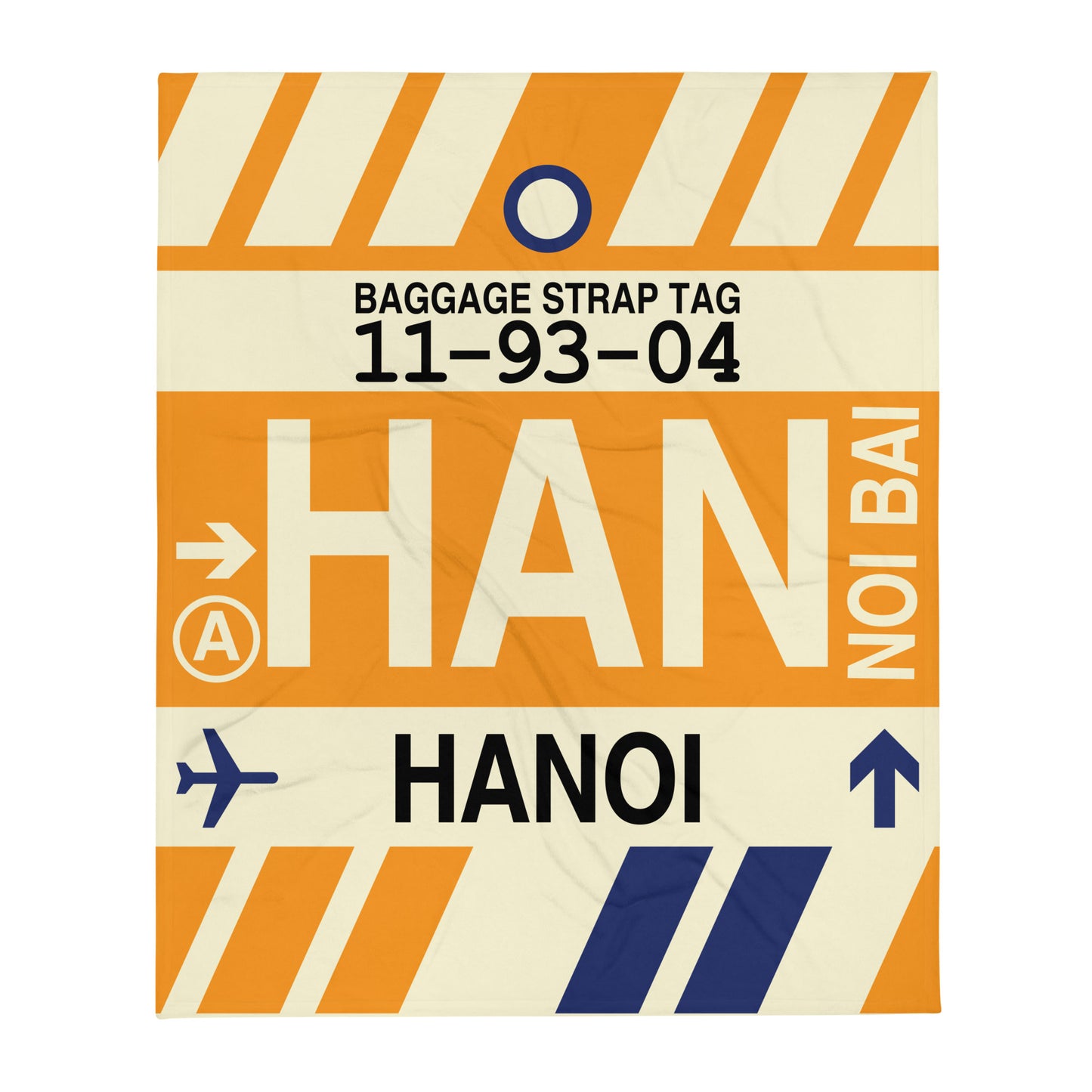 Travel Gift Throw Blanket • HAN Hanoi Souvenir • YHM Designs - Image 01