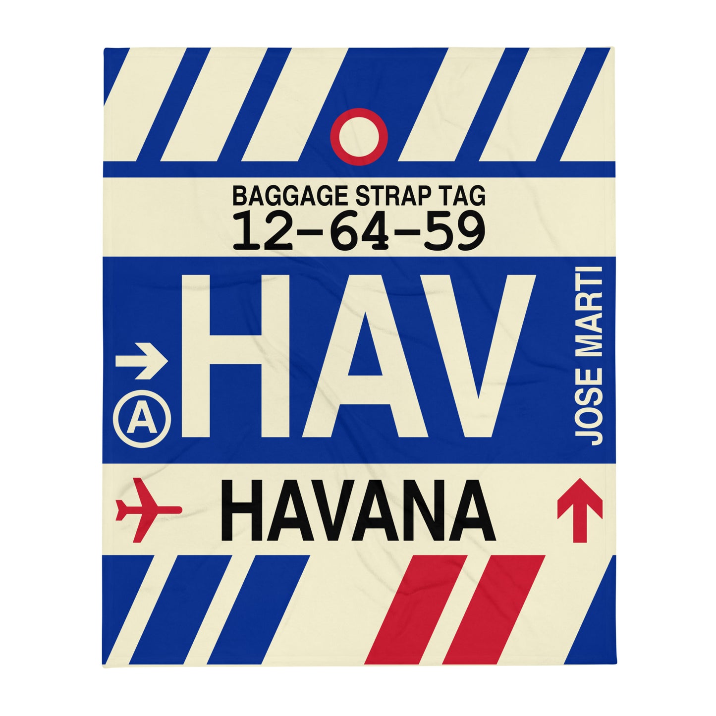 Travel Gift Throw Blanket • HAV Havana Souvenir • YHM Designs - Image 01