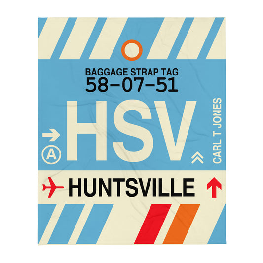 Travel Gift Throw Blanket • HSV Huntsville • YHM Designs - Image 01