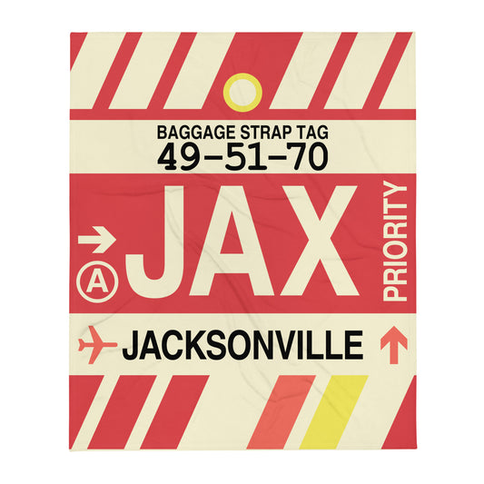 Travel Gift Throw Blanket • JAX Jacksonville • YHM Designs - Image 01