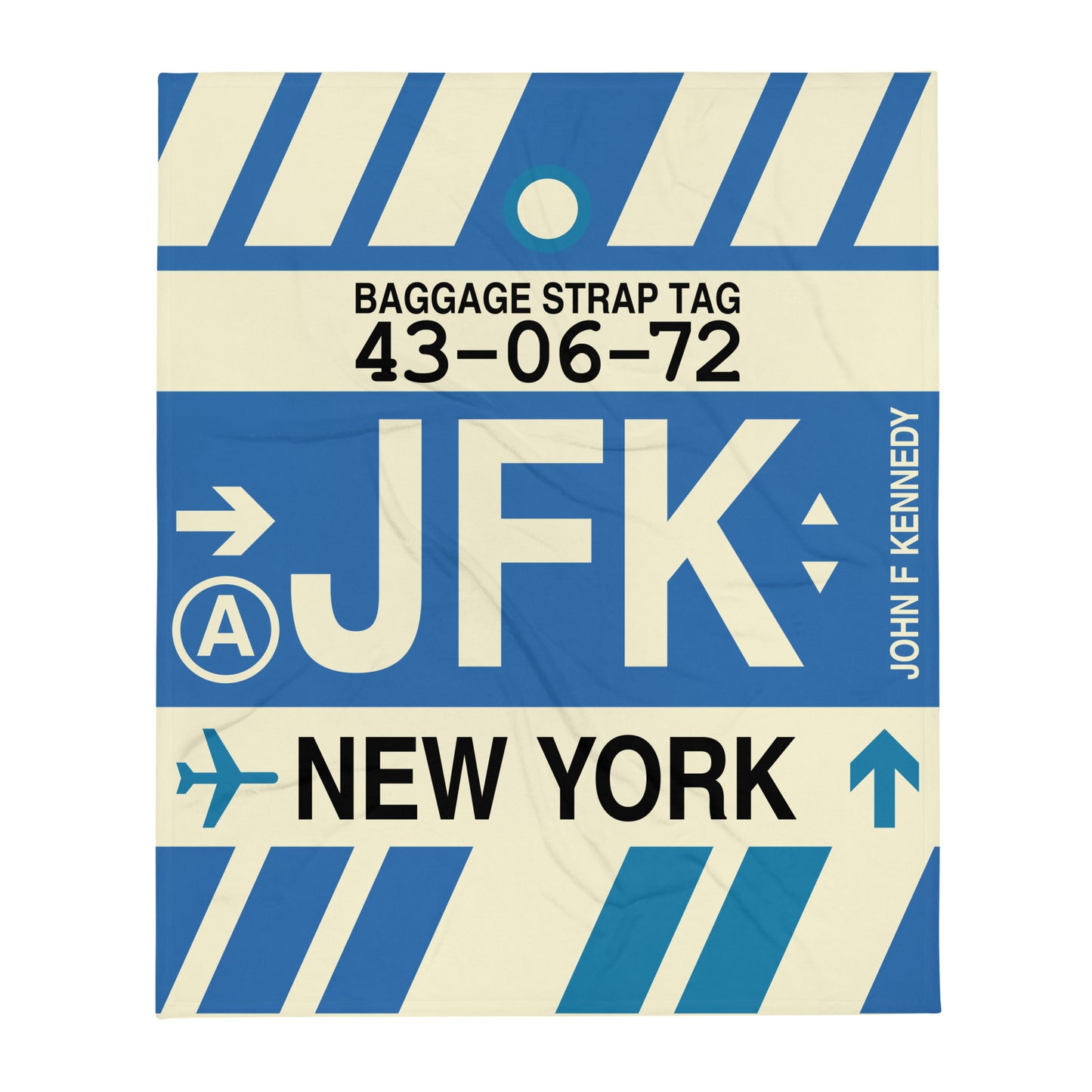 Travel Gift Throw Blanket • JFK New York City Souvenir • YHM Designs - Image 01