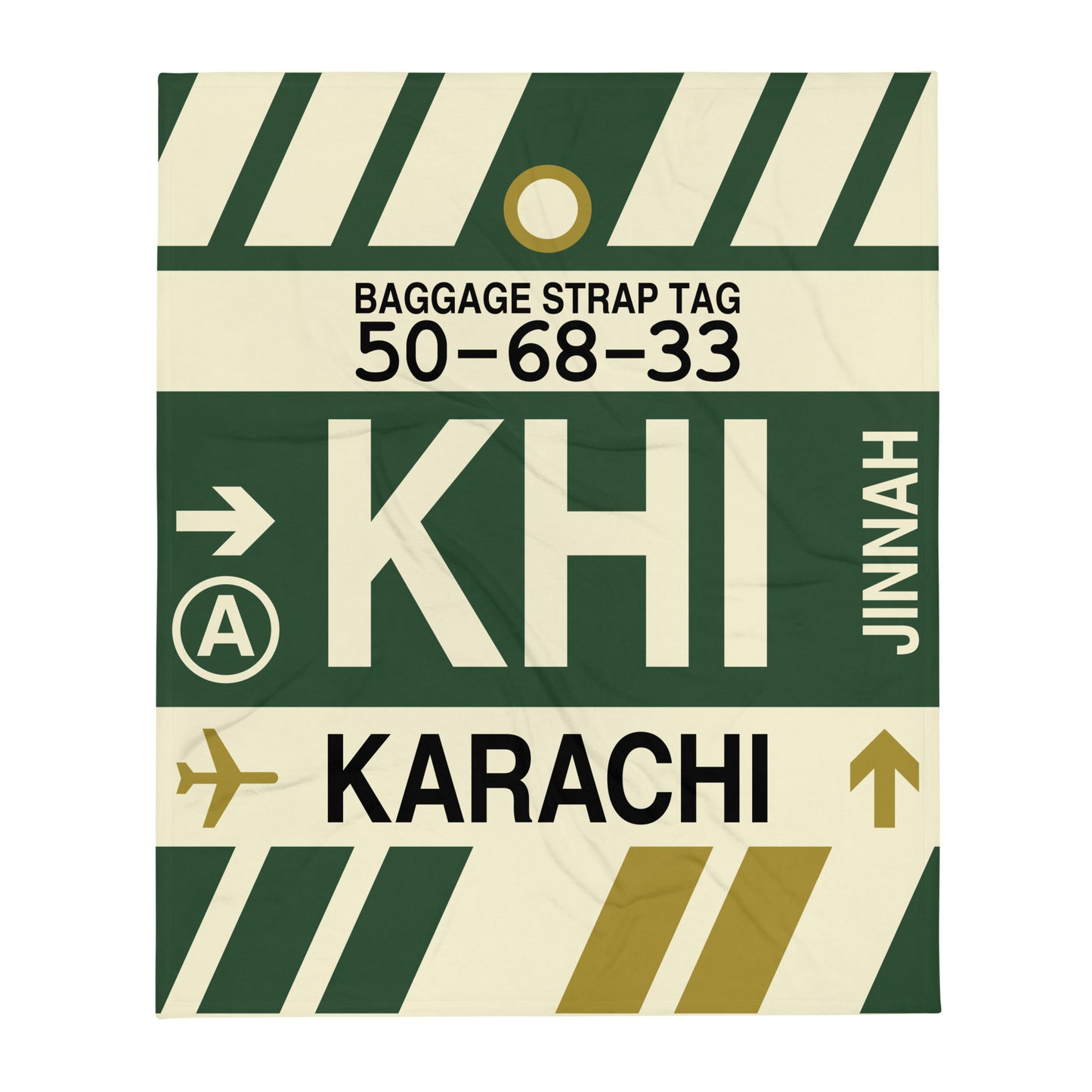 Travel Gift Throw Blanket • KHI Karachi Souvenir • YHM Designs - Image 01
