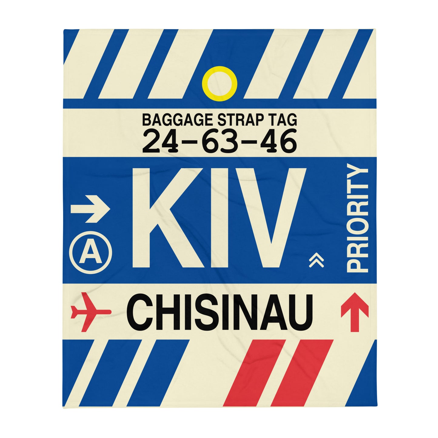 Travel Gift Throw Blanket • KIV Chisinau Souvenir • YHM Designs - Image 01
