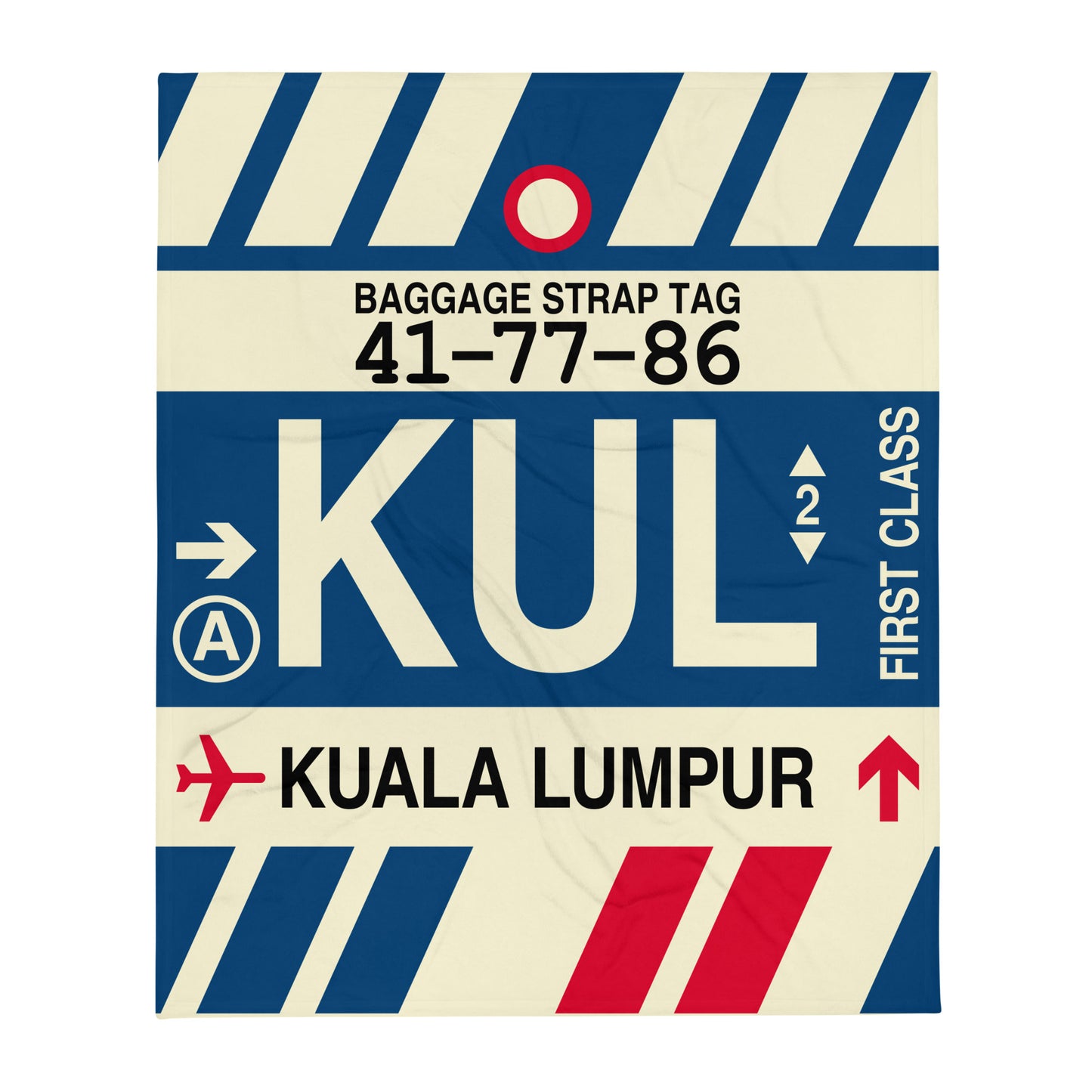 Travel Gift Throw Blanket • KUL Kuala Lumpur Souvenir • YHM Designs - Image 01