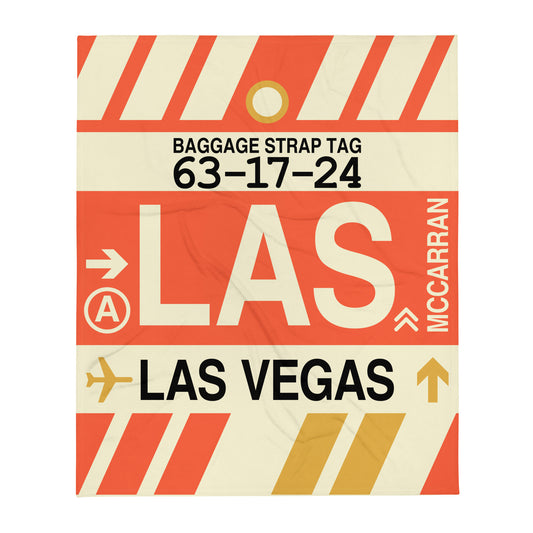 Travel Gift Throw Blanket • LAS Las Vegas • YHM Designs - Image 01