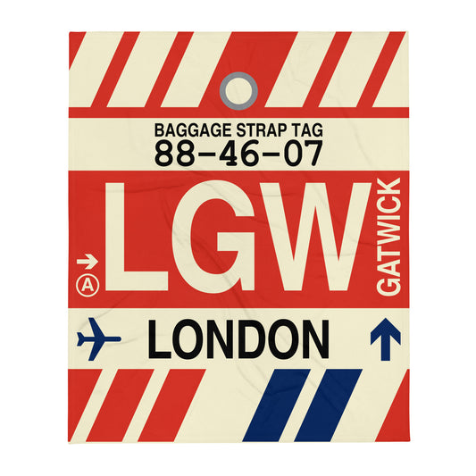 Travel Gift Throw Blanket • LGW London • YHM Designs - Image 01