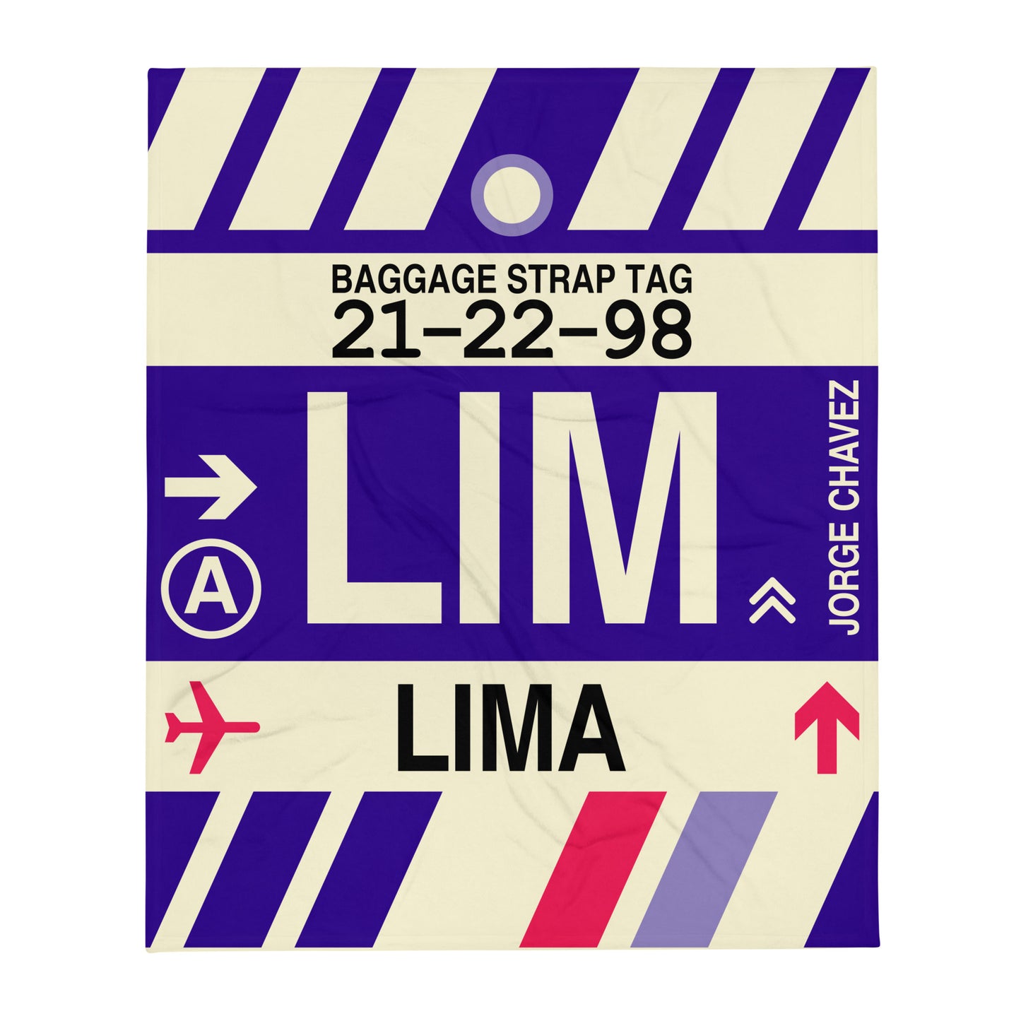 Travel Gift Throw Blanket • LIM Lima Souvenir • YHM Designs - Image 01