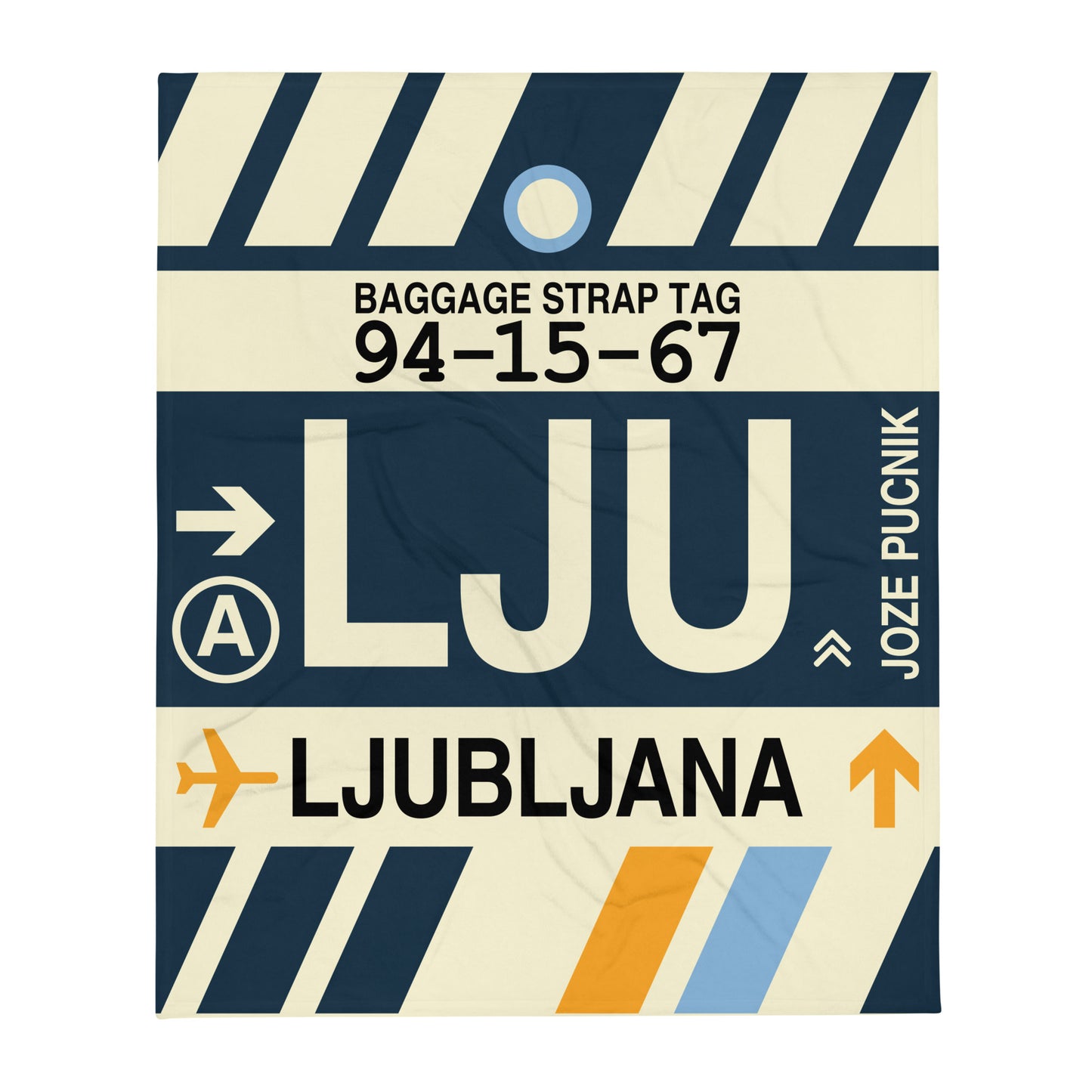 Travel Gift Throw Blanket • LJU Ljubljana Souvenir • YHM Designs - Image 01
