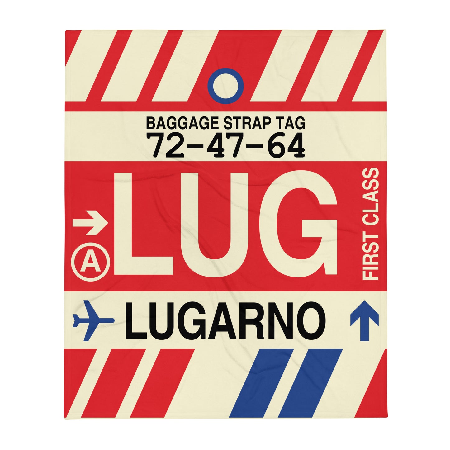 Travel Gift Throw Blanket • LUG Lugarno Souvenir • YHM Designs - Image 01