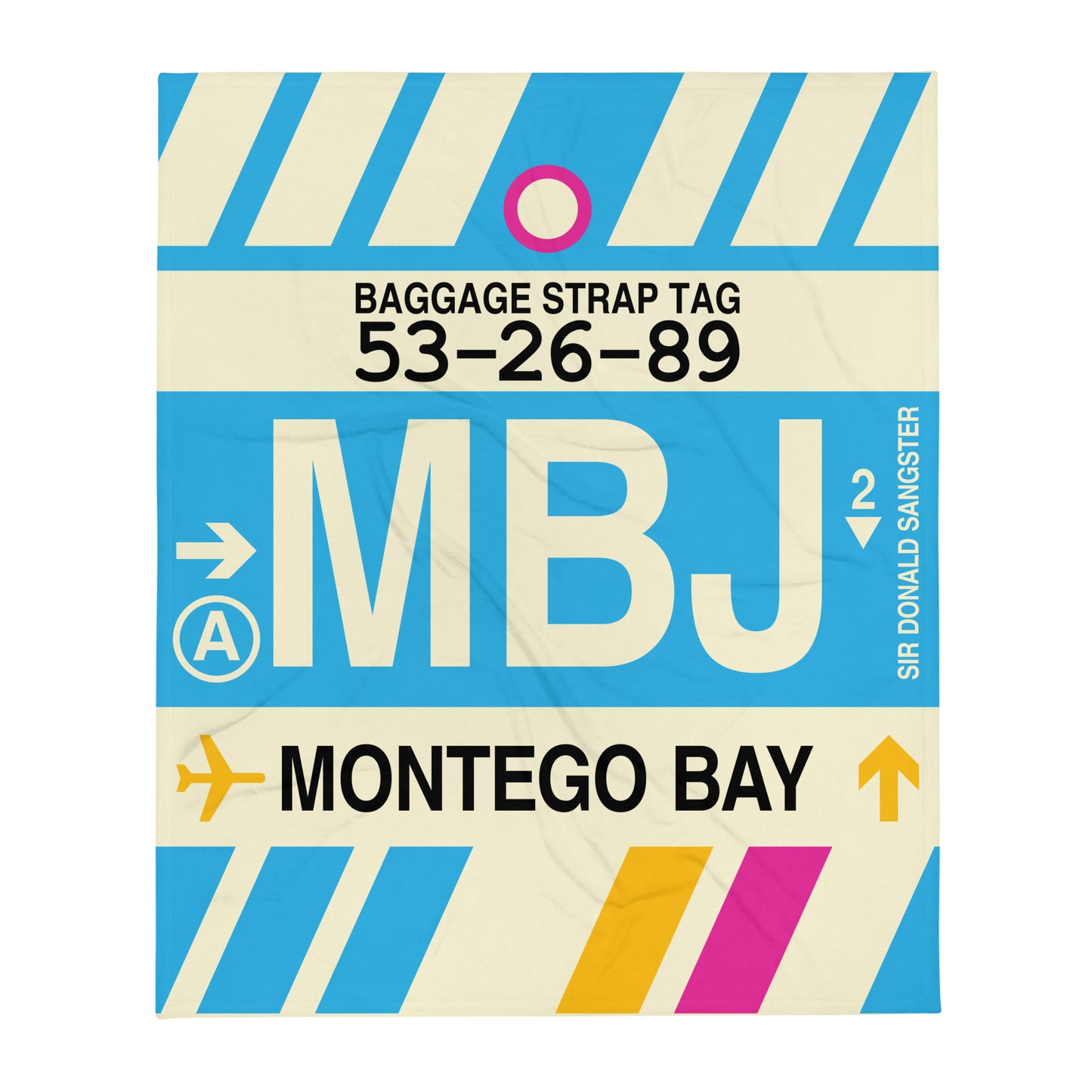 Travel Gift Throw Blanket • MBJ Montego Bay Souvenir • YHM Designs - Image 01