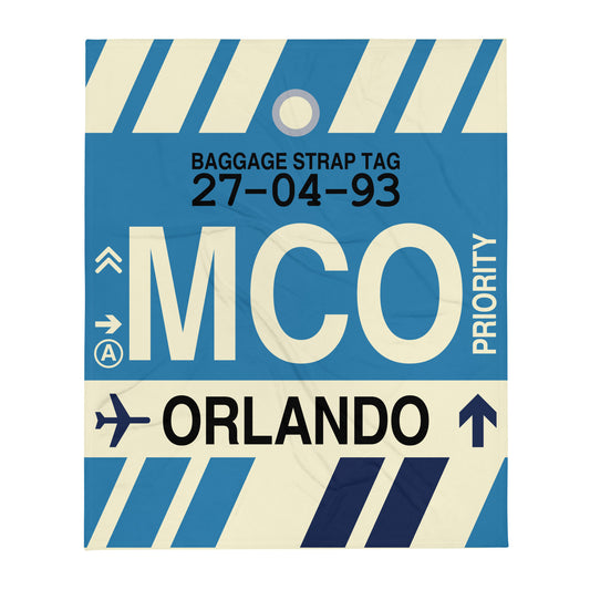 Travel Gift Throw Blanket • MCO Orlando • YHM Designs - Image 01