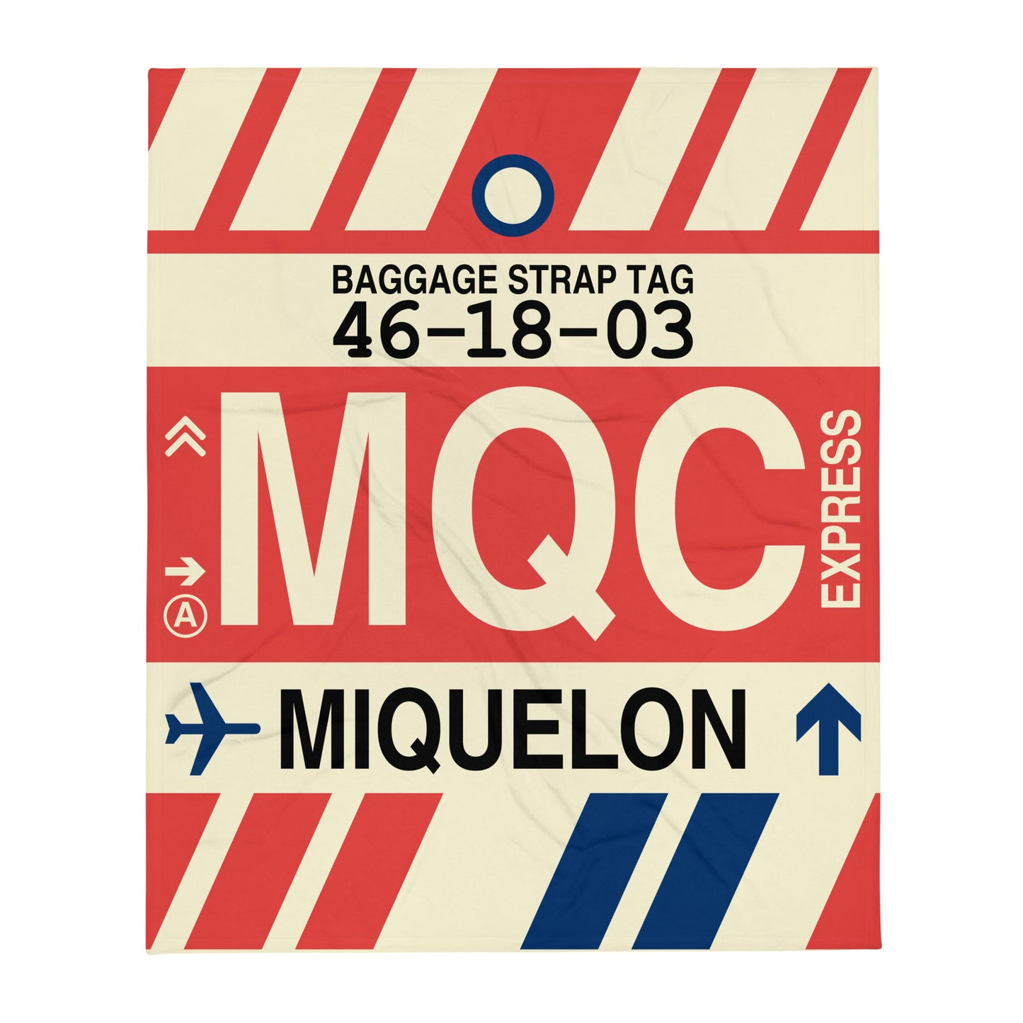 Travel Gift Throw Blanket • MQC Miquelon Souvenir • YHM Designs - Image 01