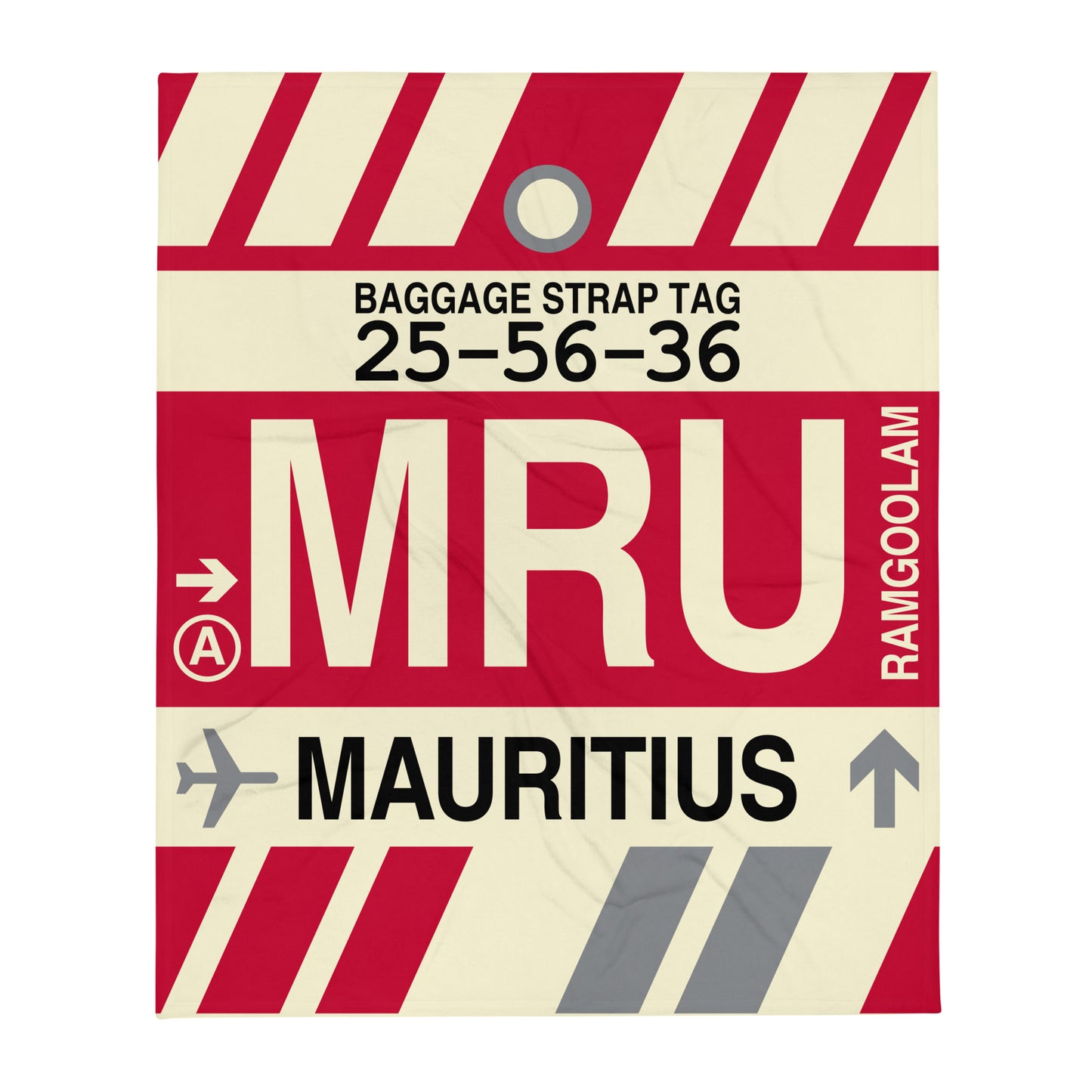 Travel Gift Throw Blanket • MRU Port Louis Souvenir • YHM Designs - Image 01