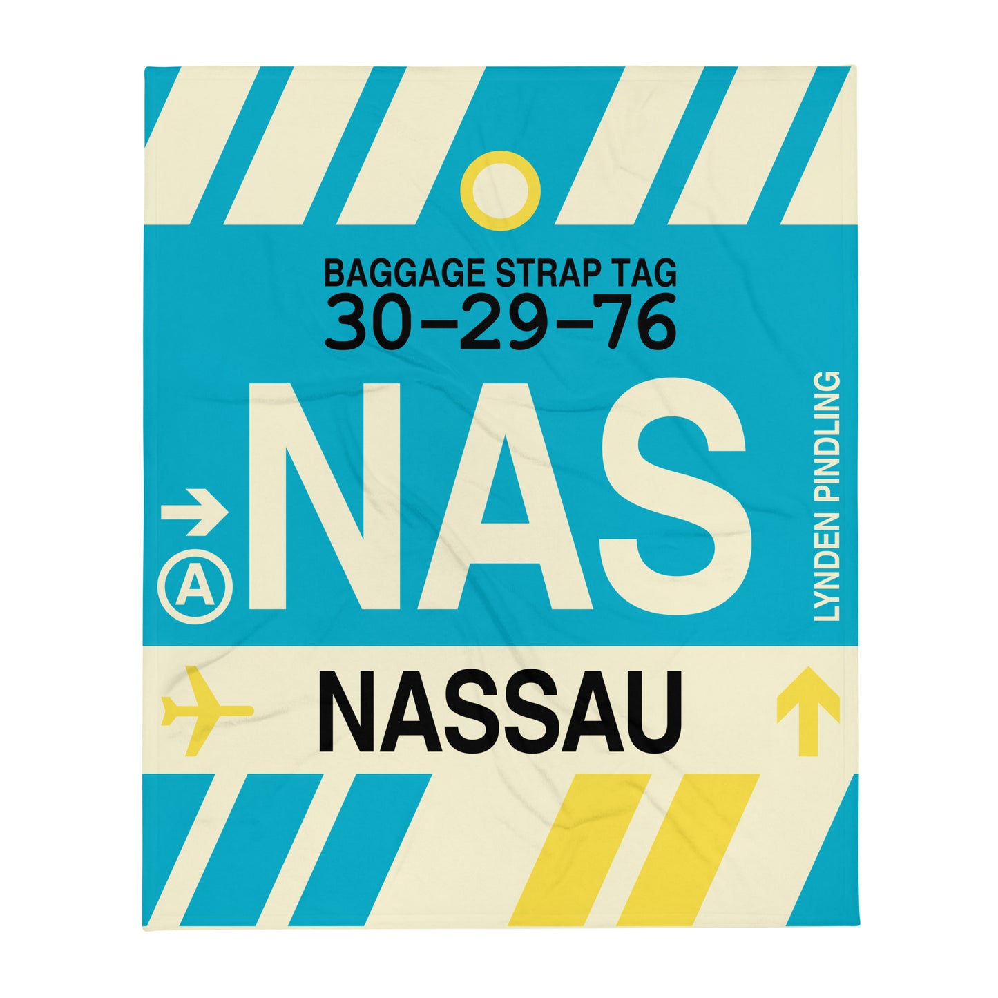 Travel Gift Throw Blanket • NAS Nassau Souvenir • YHM Designs - Image 01