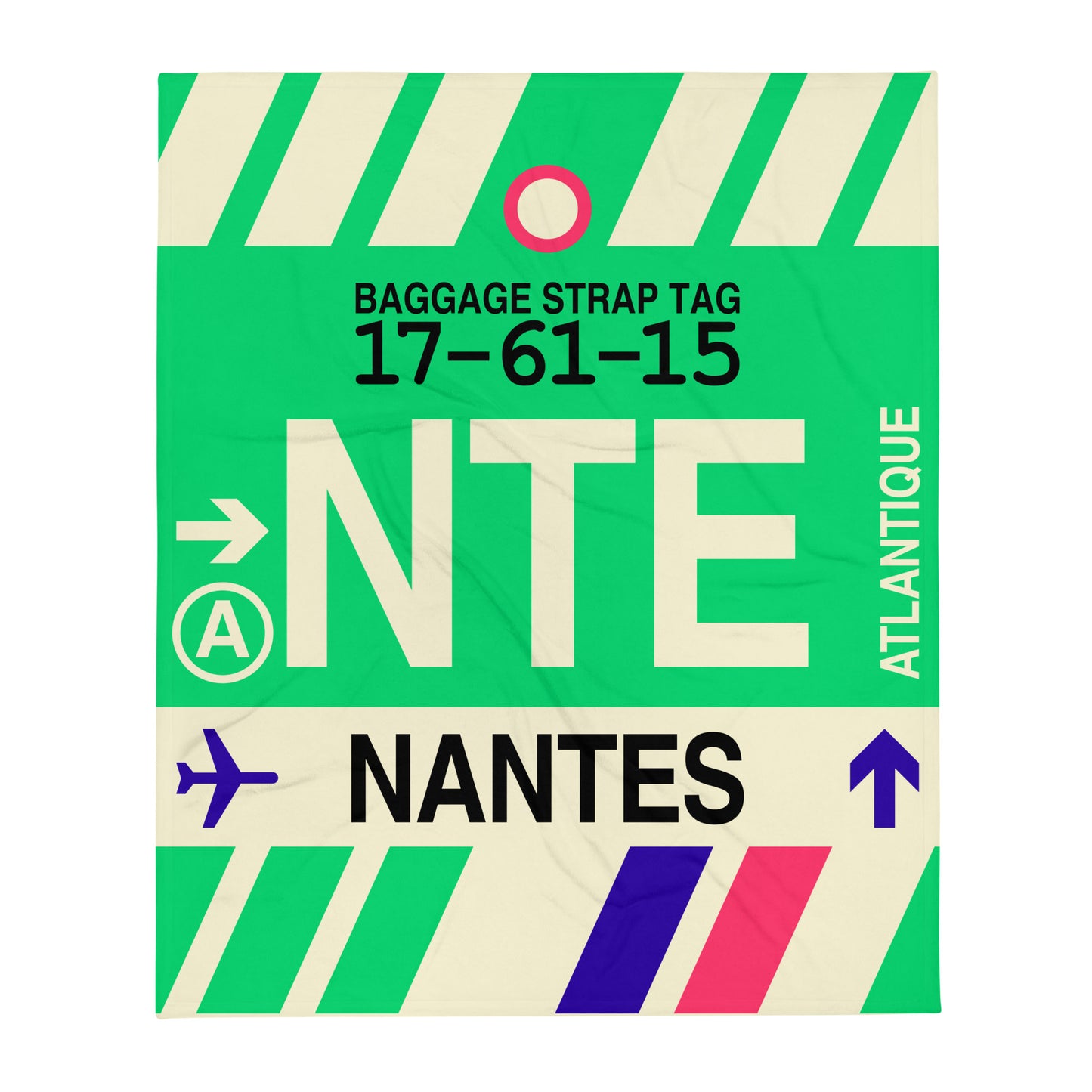 Travel Gift Throw Blanket • NTE Nantes • YHM Designs - Image 01