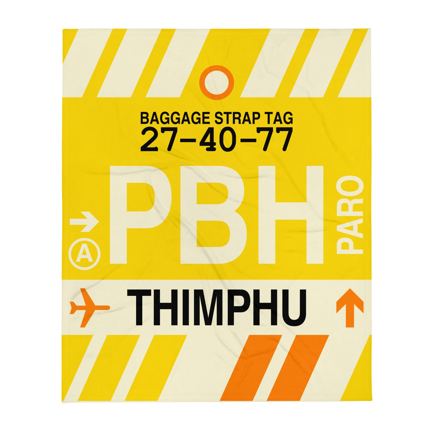 Travel Gift Throw Blanket • PBH Thimphu Souvenir • YHM Designs - Image 01