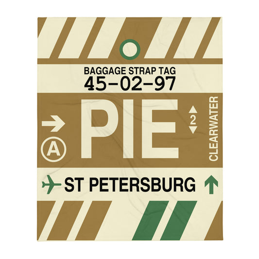 Travel Gift Throw Blanket • PIE St. Petersburg • YHM Designs - Image 01
