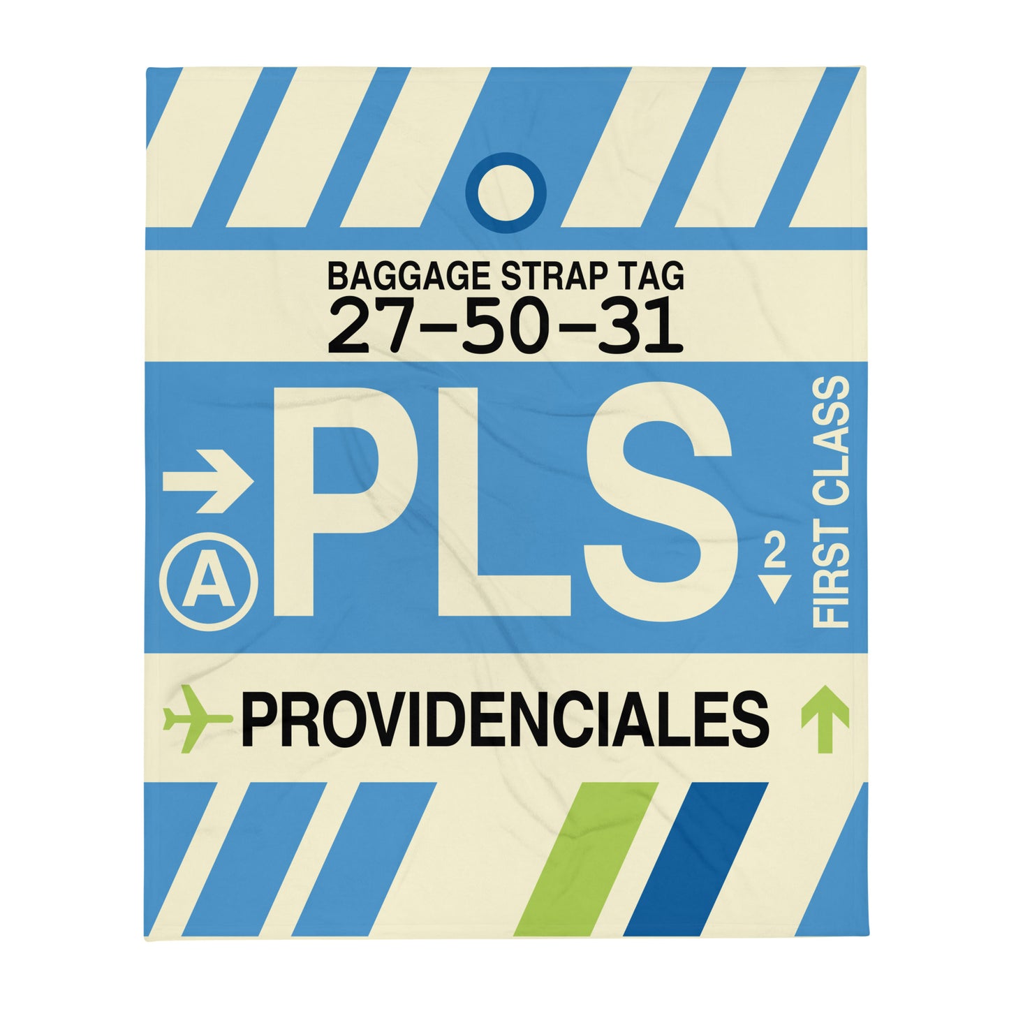 Travel Gift Throw Blanket • PLS Providenciales Souvenir • YHM Designs - Image 01