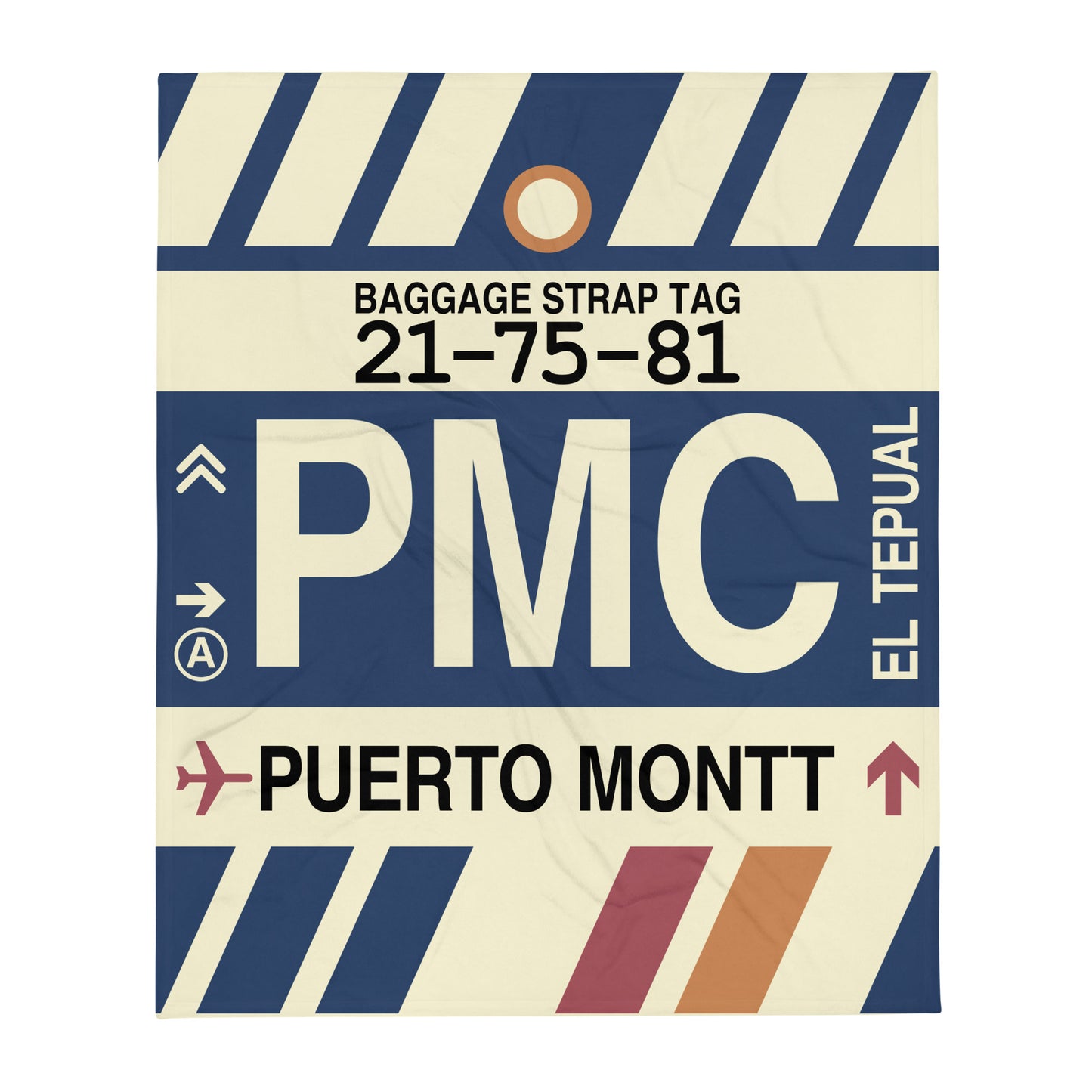 Travel Gift Throw Blanket • PMC Puerto Montt Souvenir • YHM Designs - Image 01