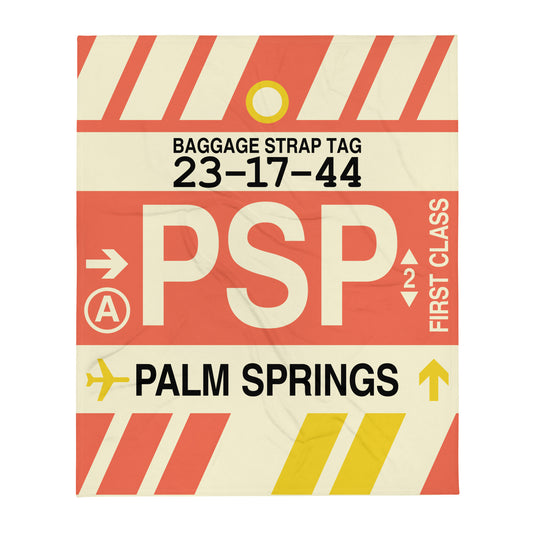 Travel Gift Throw Blanket • PSP Palm Springs • YHM Designs - Image 01