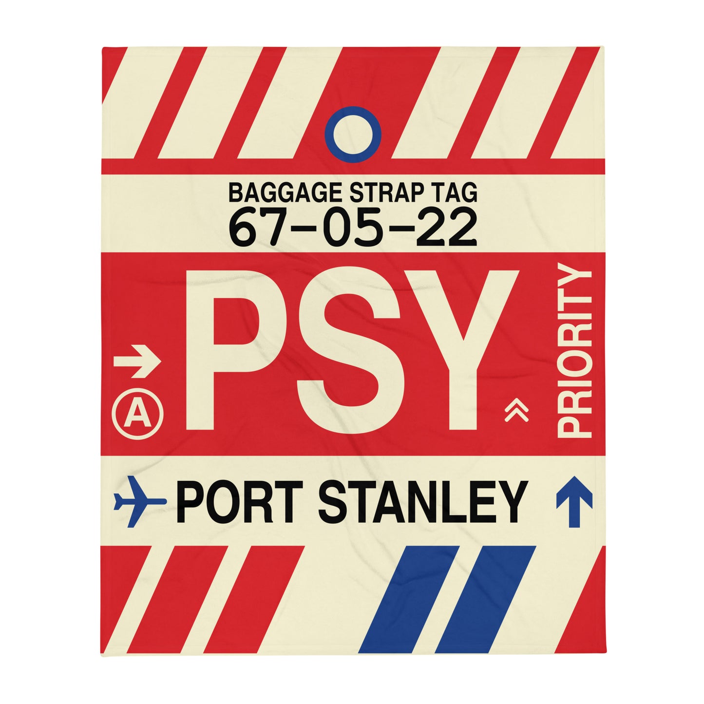 Travel Gift Throw Blanket • PSY Port Stanley Souvenir • YHM Designs - Image 01