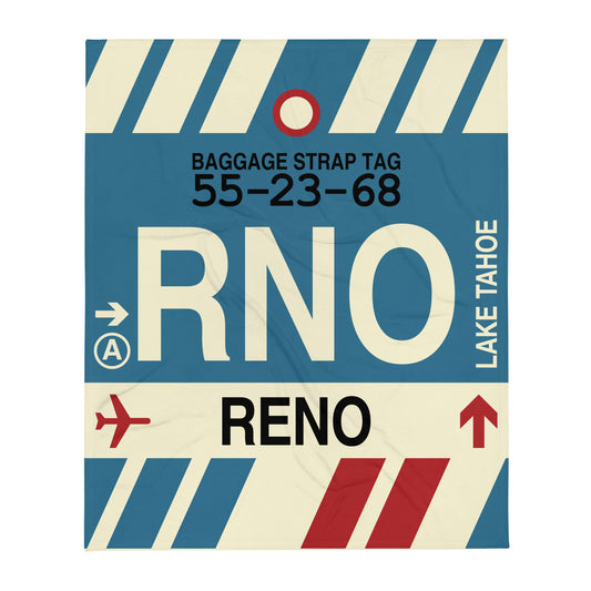 Travel Gift Throw Blanket • RNO Reno • YHM Designs - Image 01