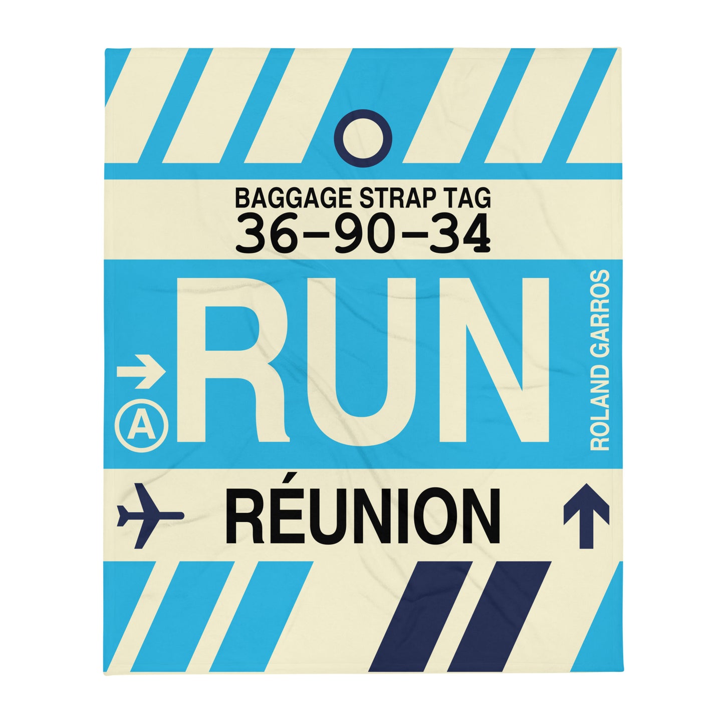 Travel Gift Throw Blanket • RUN St-Denis Souvenir • YHM Designs - Image 01