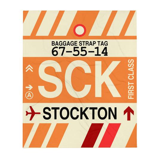 Travel Gift Throw Blanket • SCK Stockton • YHM Designs - Image 01