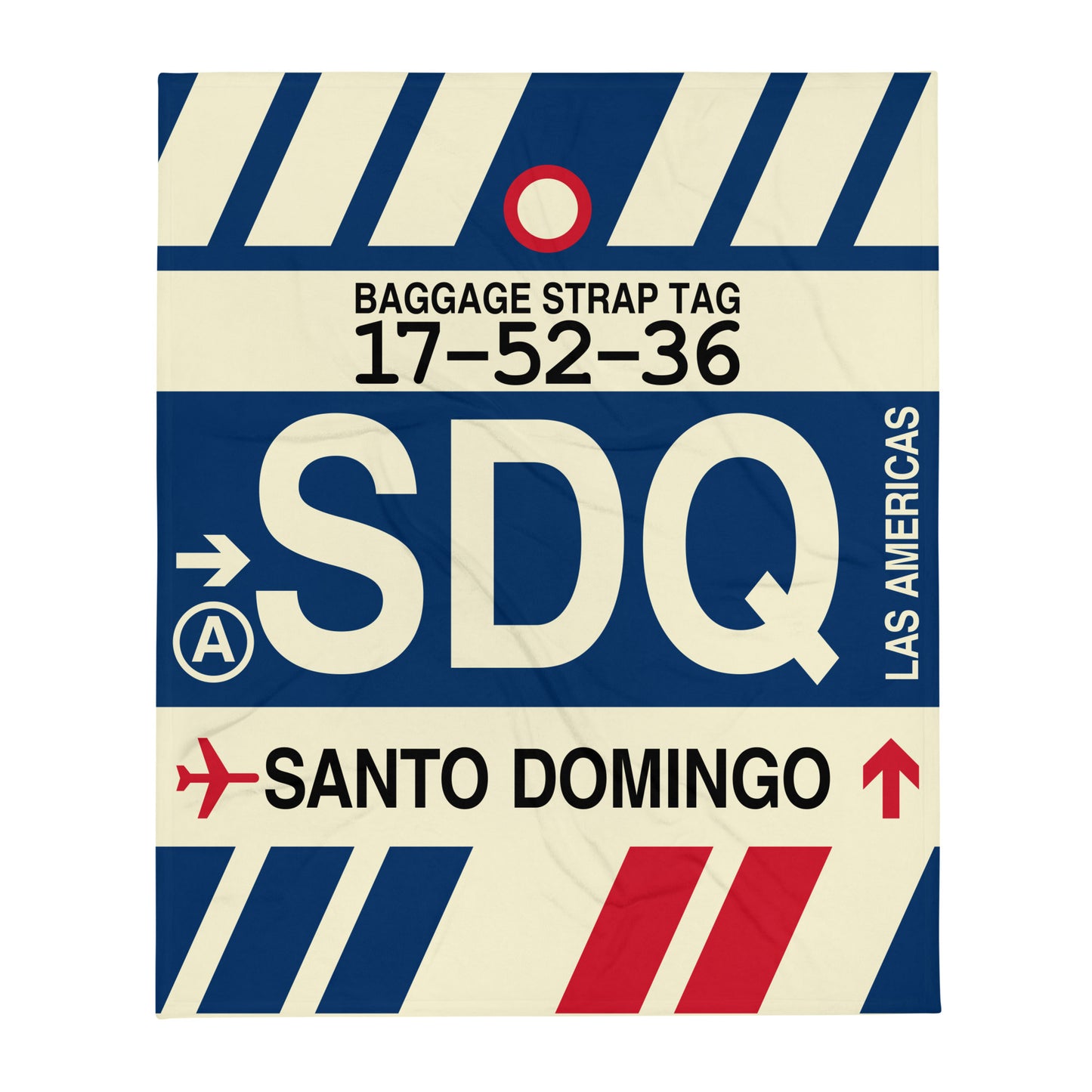 Travel Gift Throw Blanket • SDQ Santo Domingo Souvenir • YHM Designs - Image 01