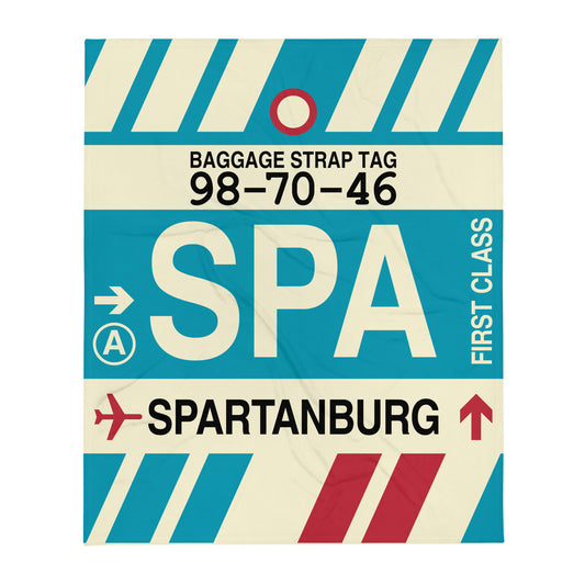 Travel Gift Throw Blanket • SPA Spartanburg • YHM Designs - Image 01