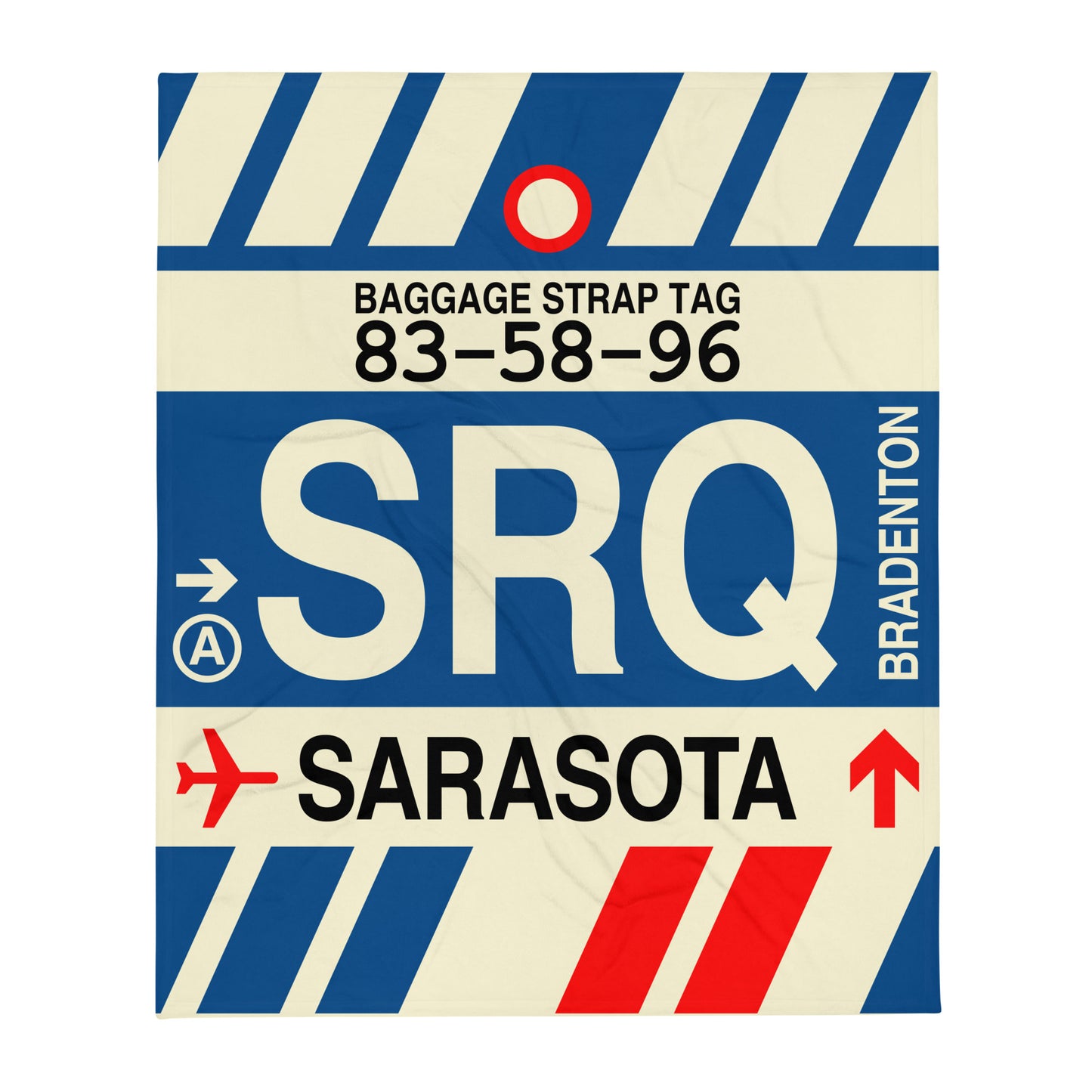 Travel Gift Throw Blanket • SRQ Sarasota-Bradenton Souvenir • YHM Designs - Image 01