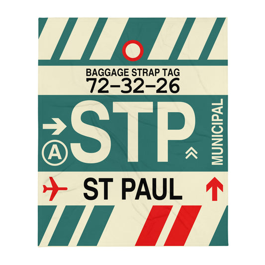 Travel Gift Throw Blanket • STP St. Paul • YHM Designs - Image 01