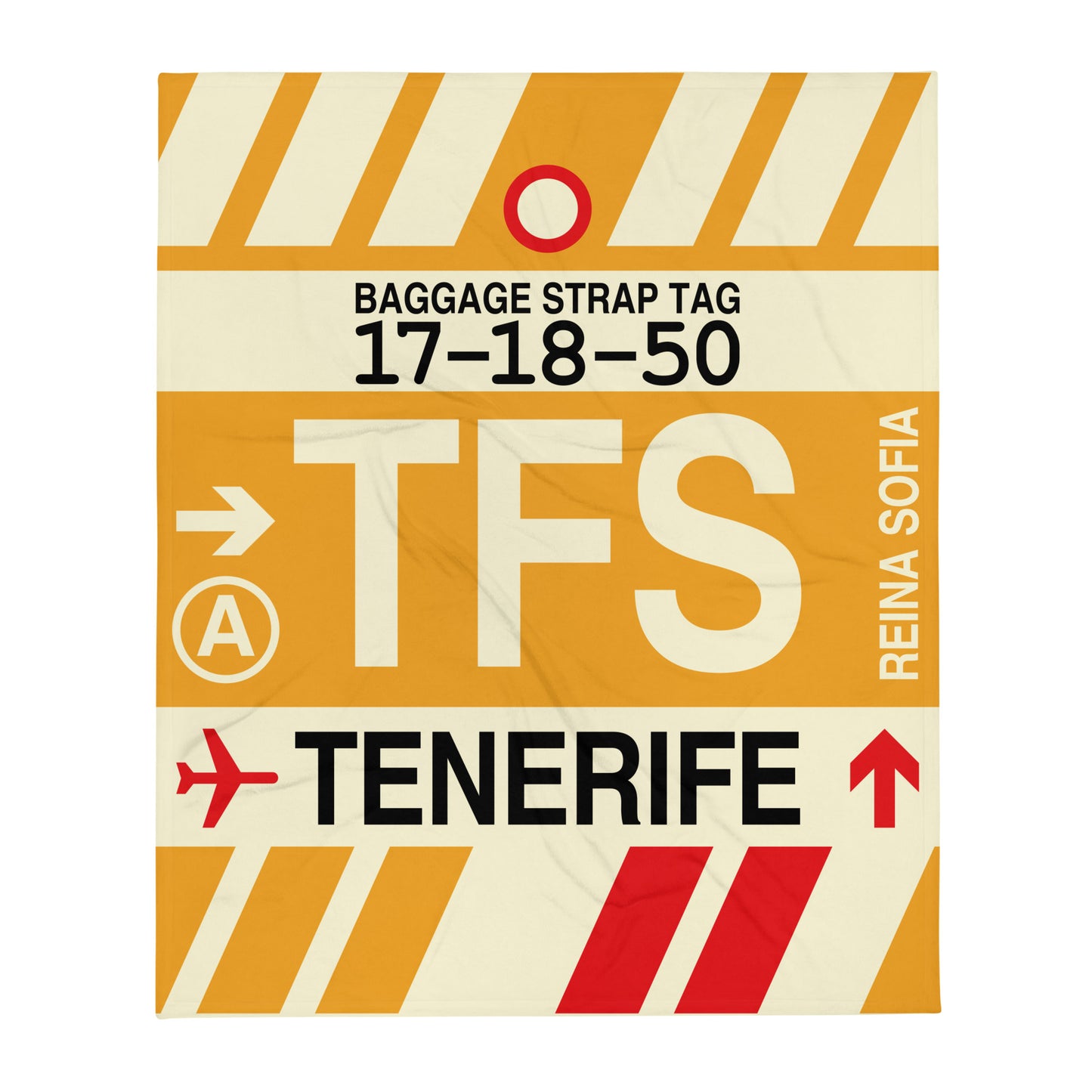 Travel Gift Throw Blanket • TFS Tenerife Souvenir • YHM Designs - Image 01