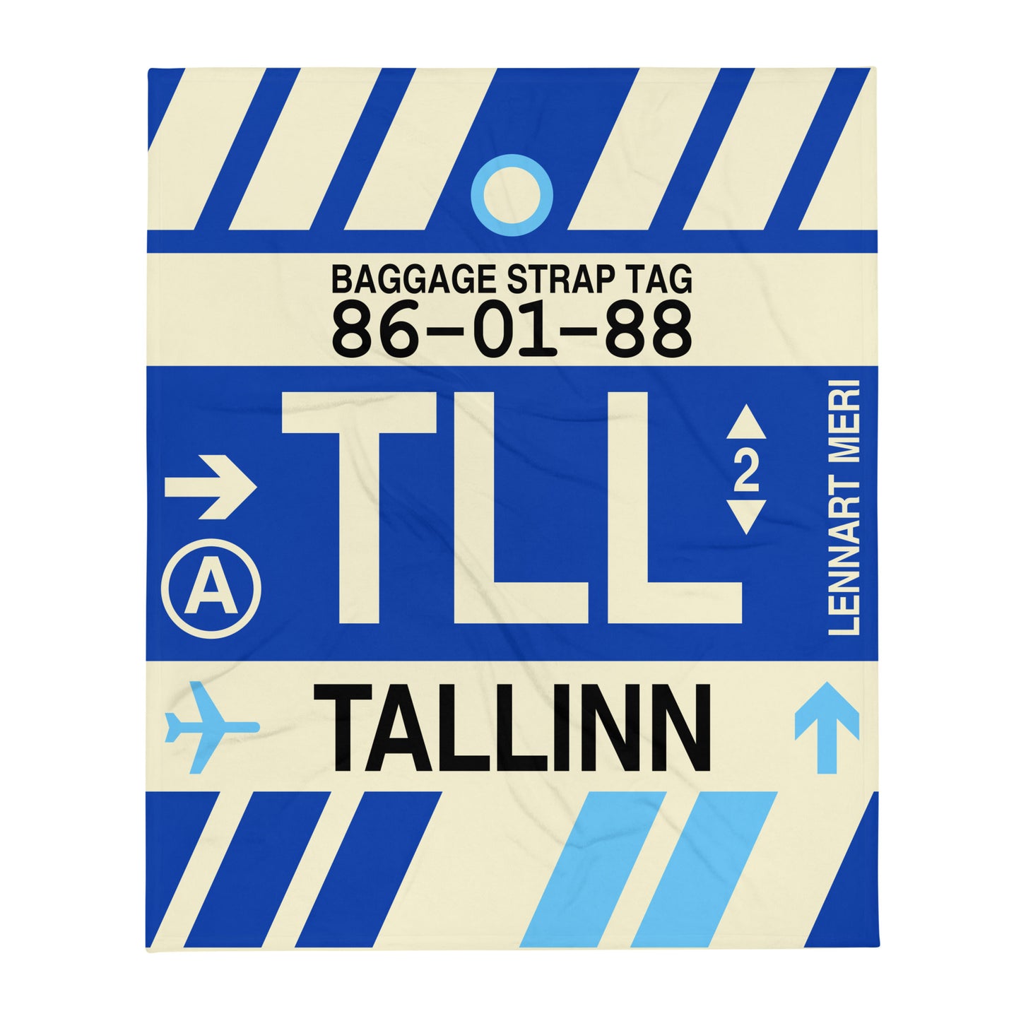 Travel Gift Throw Blanket • TLL Tallinn Souvenir • YHM Designs - Image 01