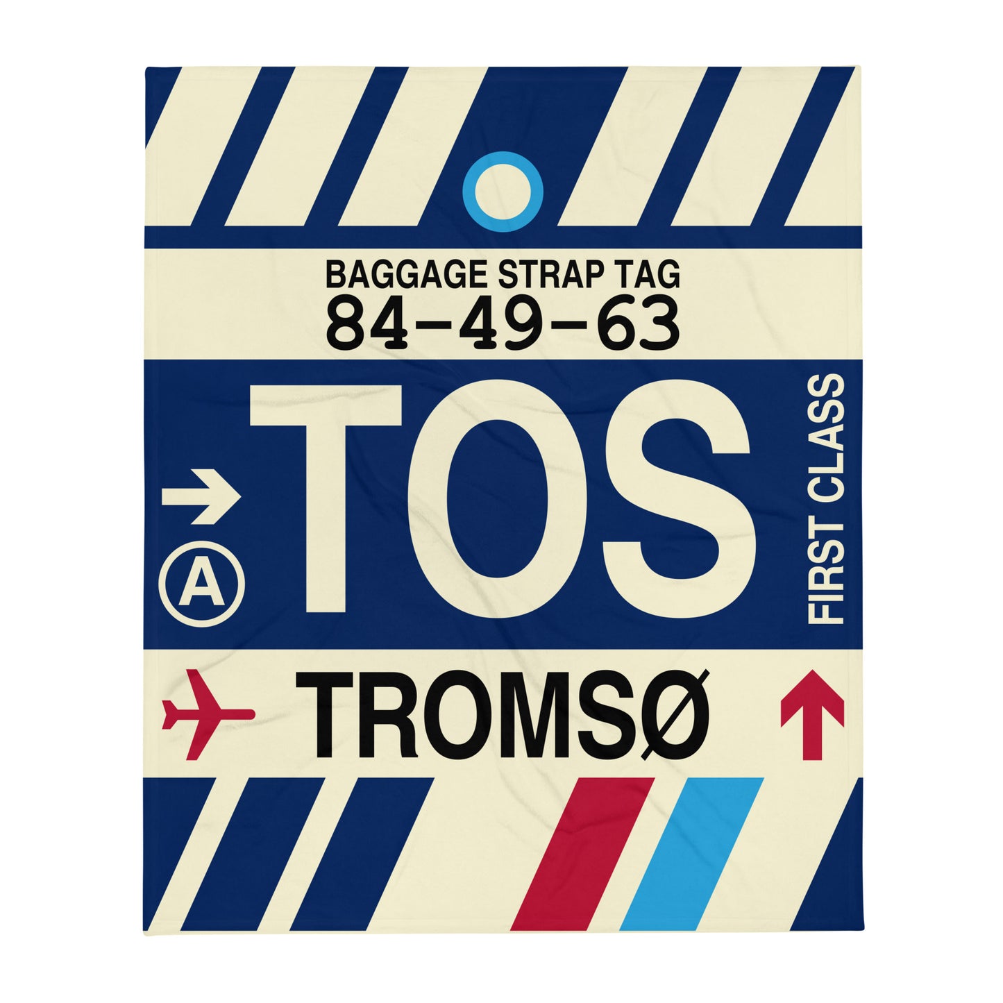 Travel Gift Throw Blanket • TOS Tromso Souvenir • YHM Designs - Image 01