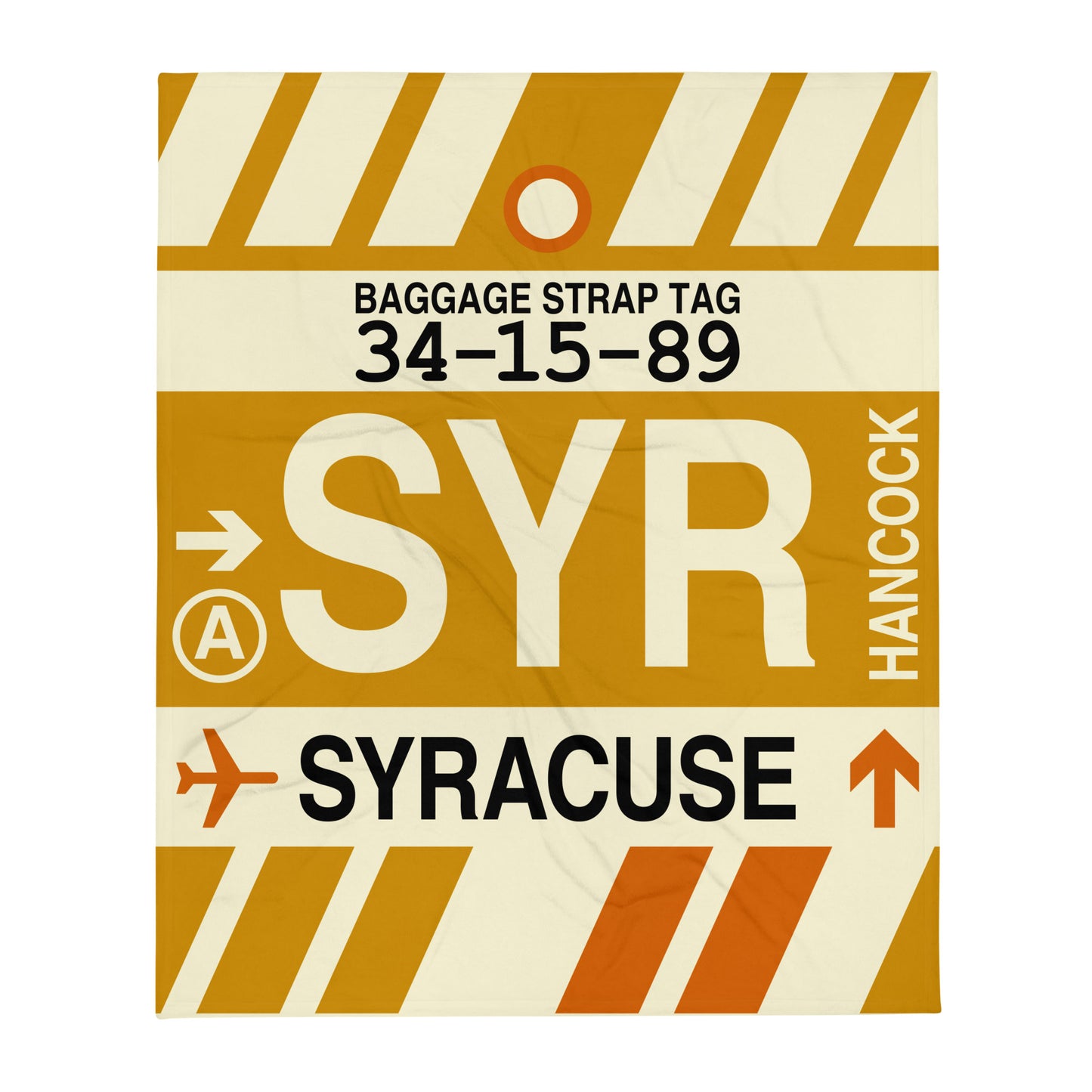 Travel Gift Throw Blanket • SYR Syracuse • YHM Designs - Image 01