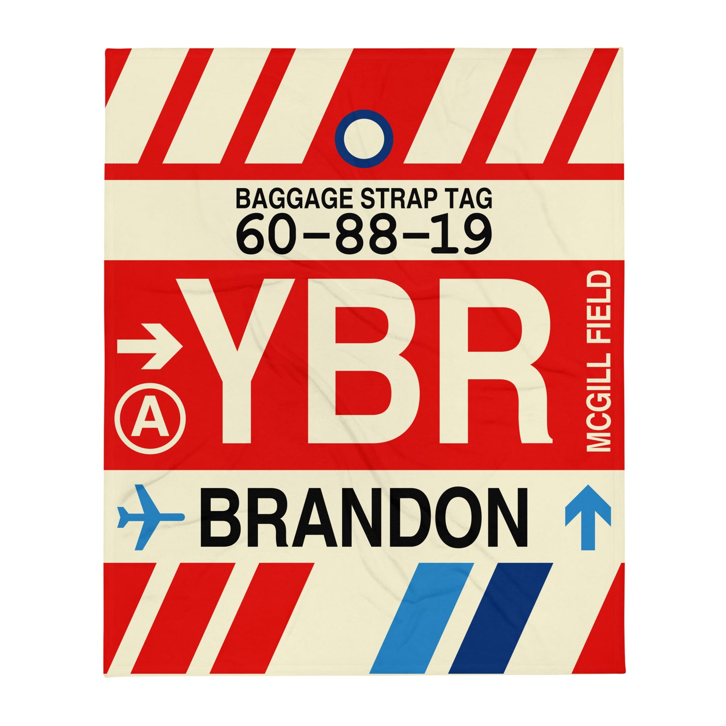 Travel Gift Throw Blanket • YBR Brandon Souvenir • YHM Designs - Image 01