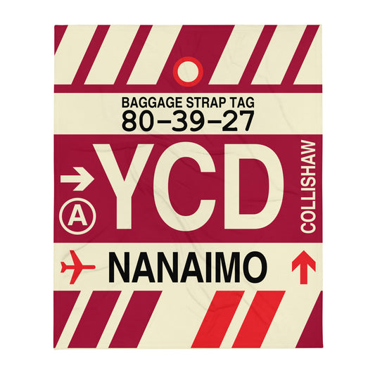 Travel Gift Throw Blanket • YCD Nanaimo • YHM Designs - Image 01