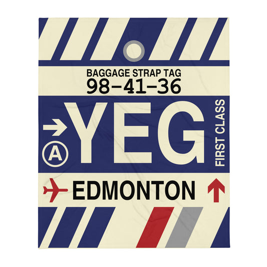 Travel Gift Throw Blanket • YEG Edmonton • YHM Designs - Image 01