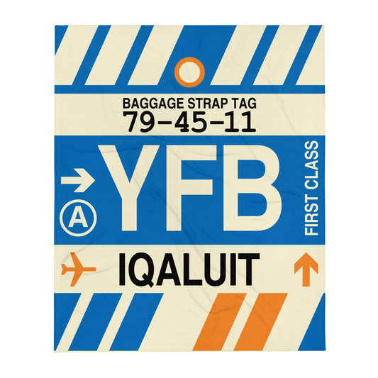 Travel Gift Throw Blanket • YFB Iqaluit • YHM Designs - Image 01