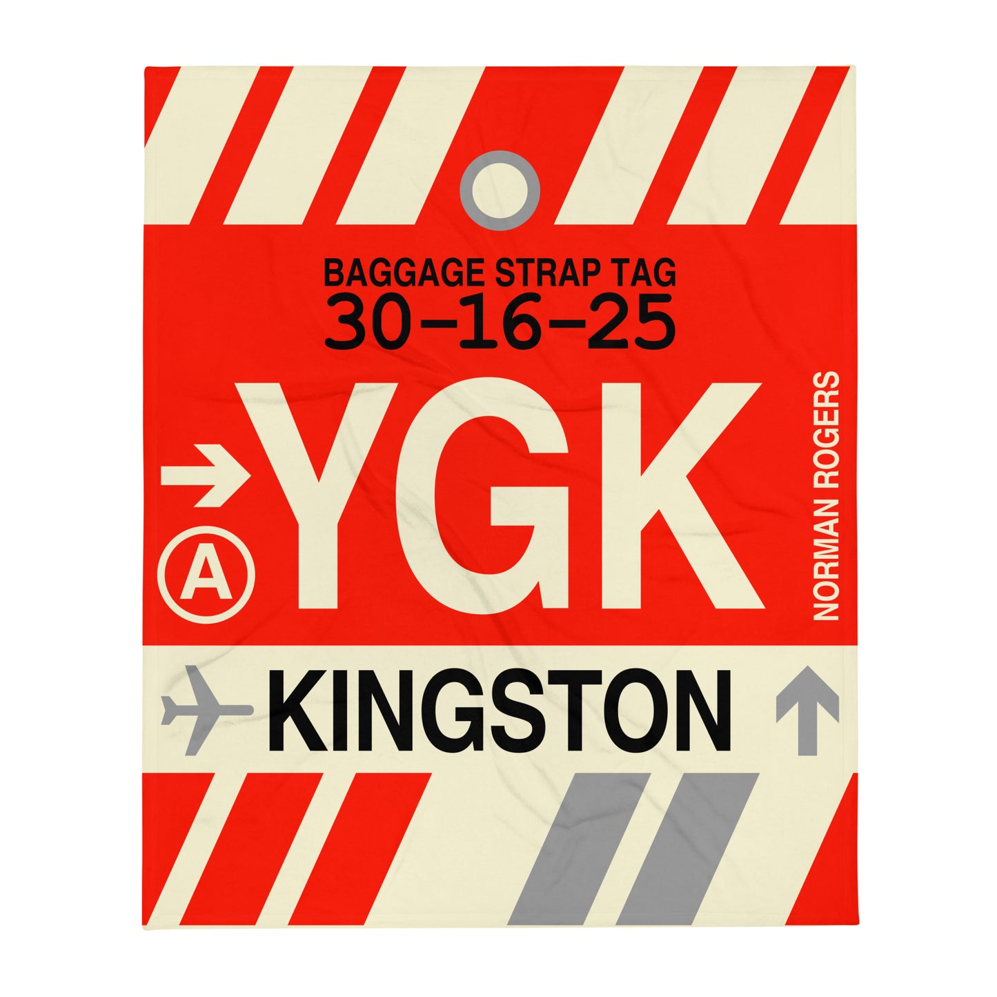 Travel Gift Throw Blanket • YGK Kingston Souvenir • YHM Designs - Image 01