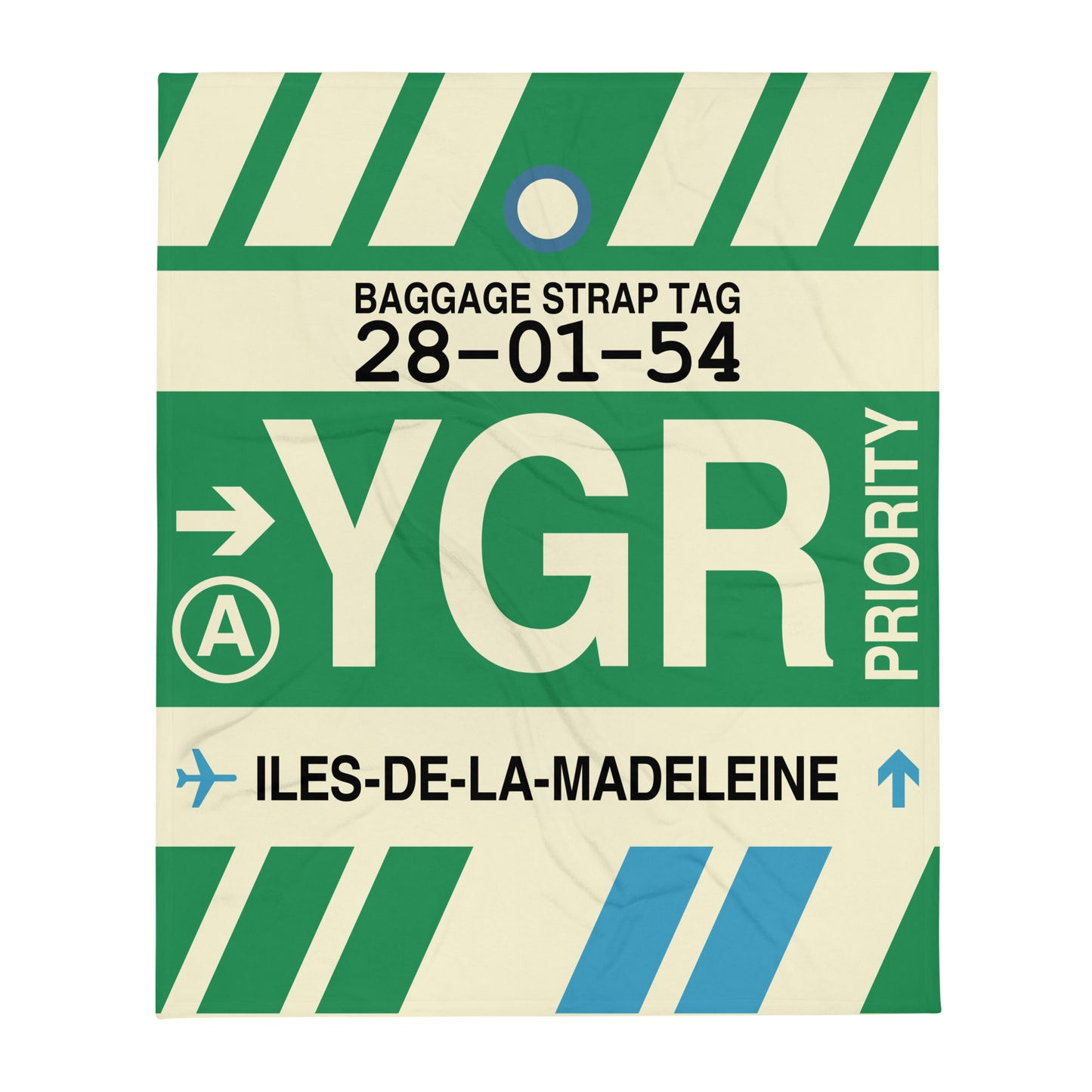Travel Gift Throw Blanket • YGR Îles-de-la-Madeleine Souvenir • YHM Designs - Image 01