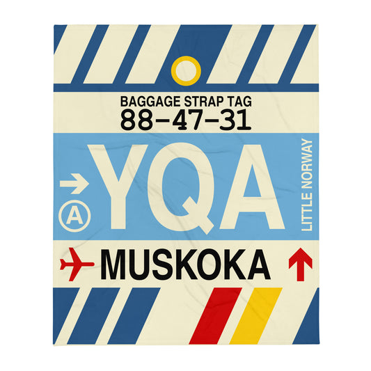 Travel Gift Throw Blanket • YQA Muskoka • YHM Designs - Image 01