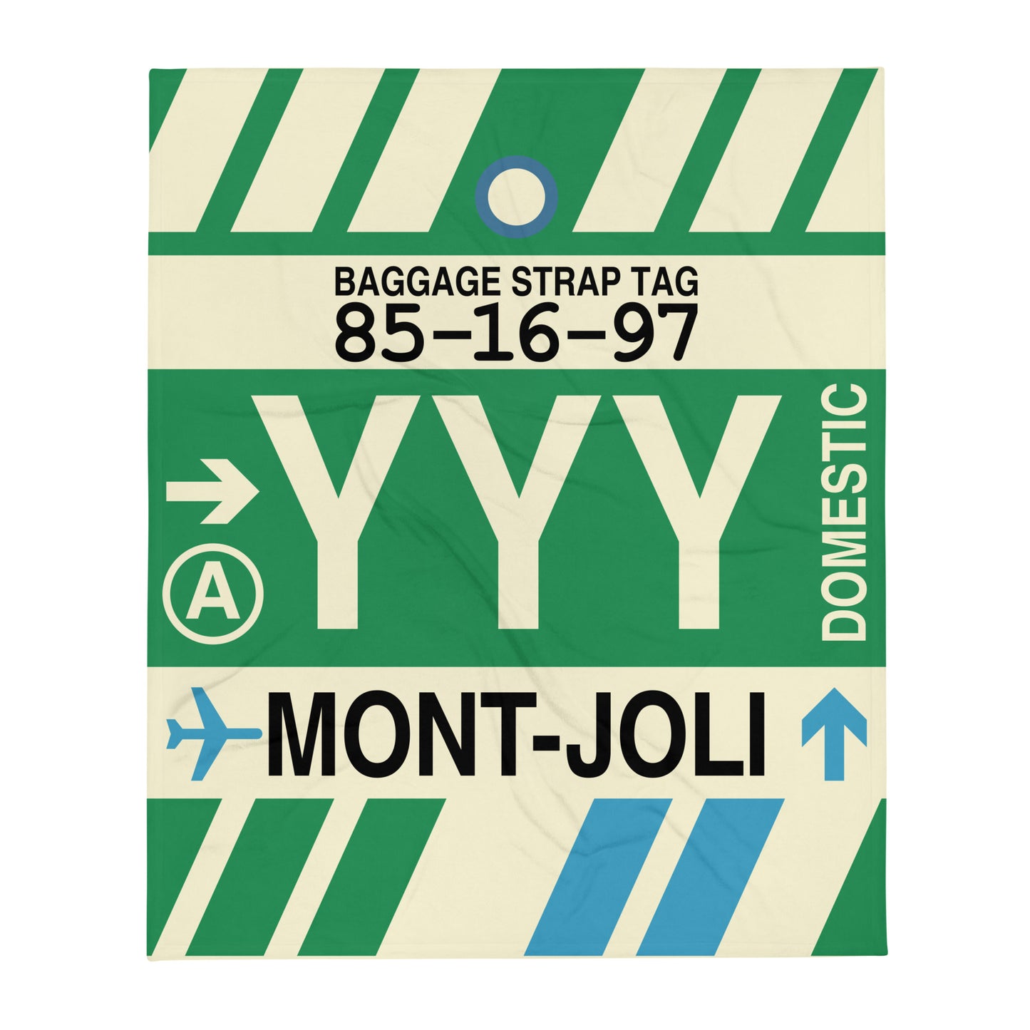 Travel Gift Throw Blanket • YYY Mont-Joli Souvenir • YHM Designs - Image 01
