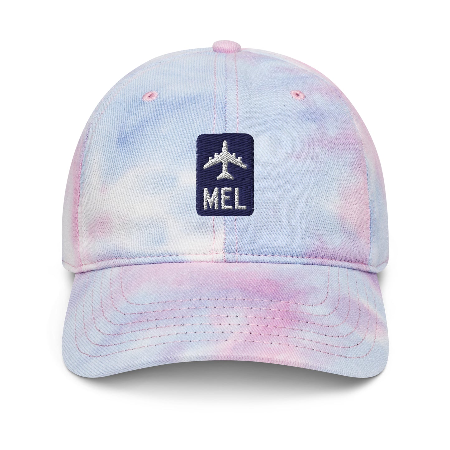 Jetliner Tie-Dye Baseball Cap • Navy/White • MEL Melbourne Souvenir • YHM Designs - Image 16