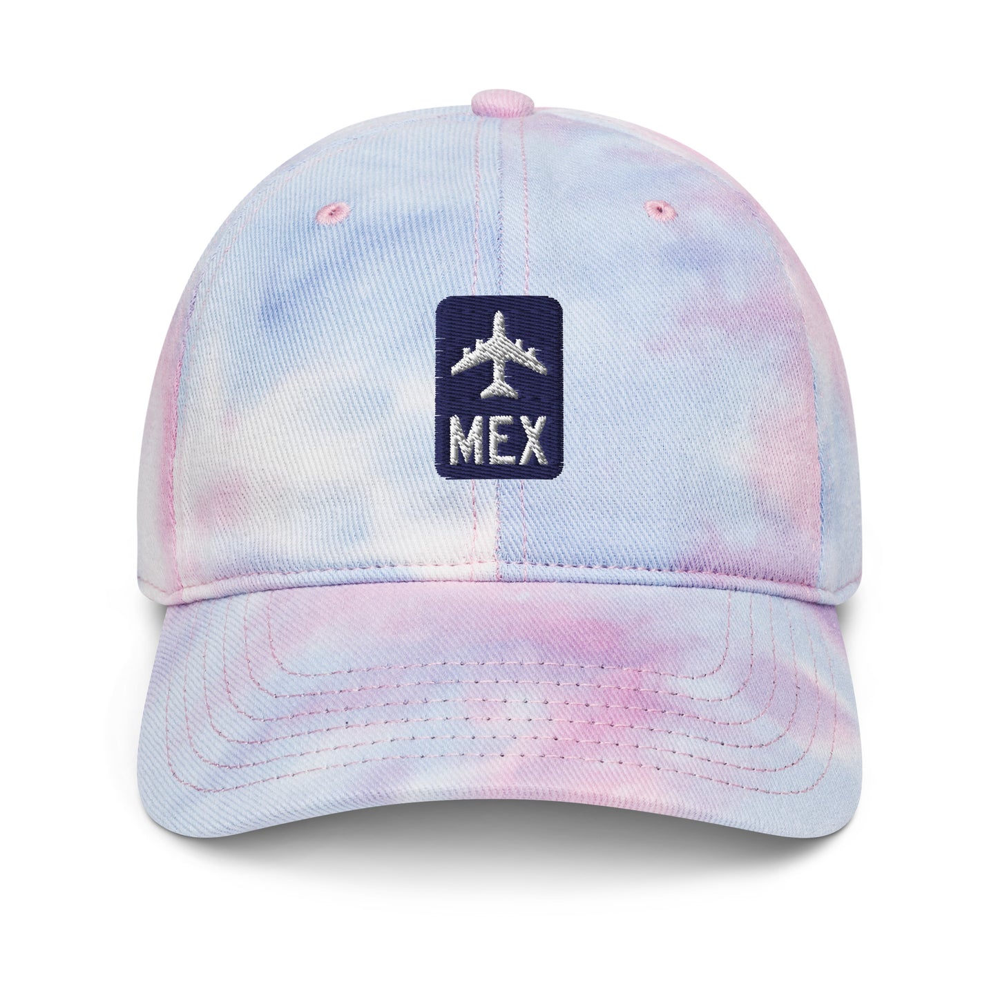 Jetliner Tie-Dye Baseball Cap • Navy/White • MEX Mexico City • YHM Designs - Image 16