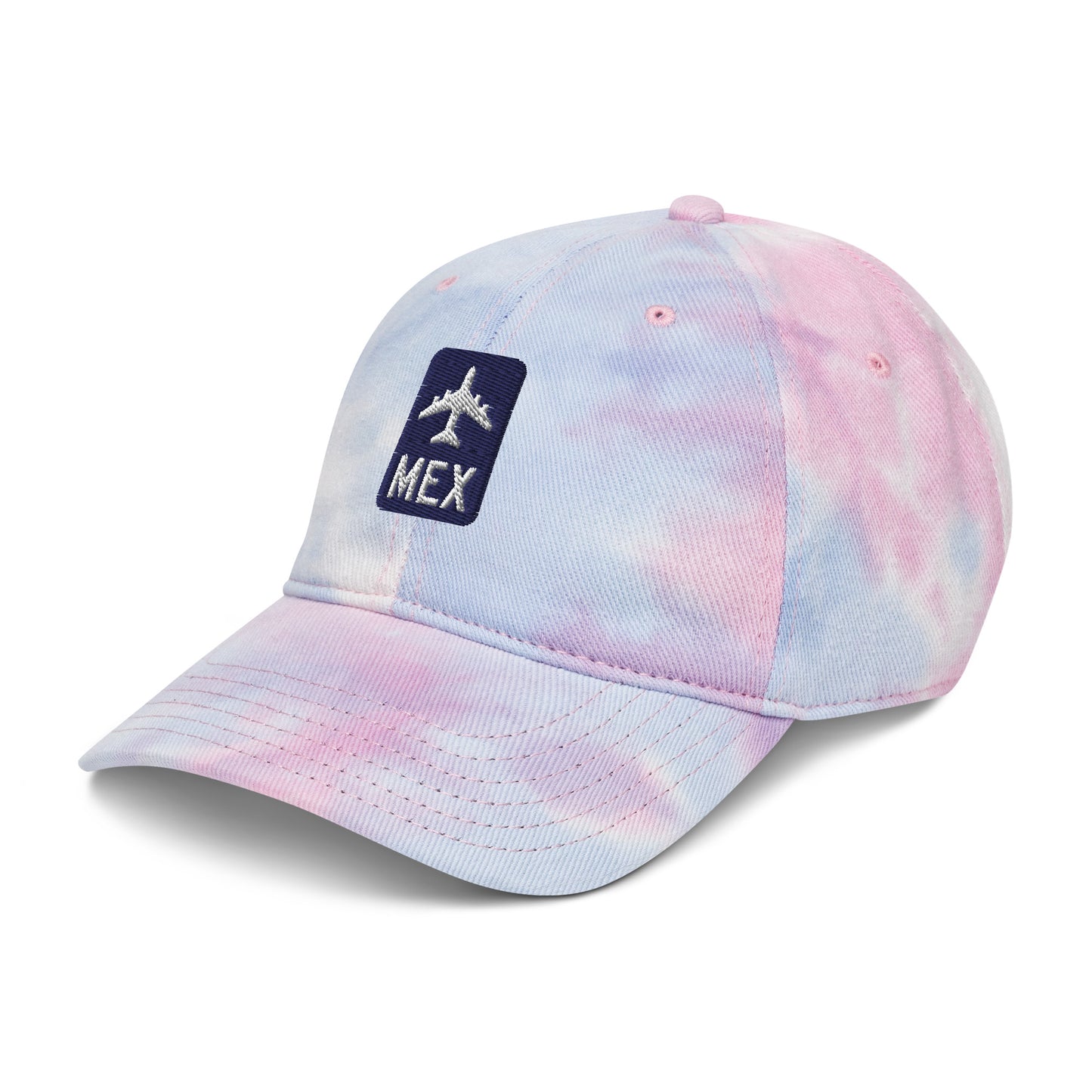 Jetliner Tie-Dye Baseball Cap • Navy/White • MEX Mexico City • YHM Designs - Image 19